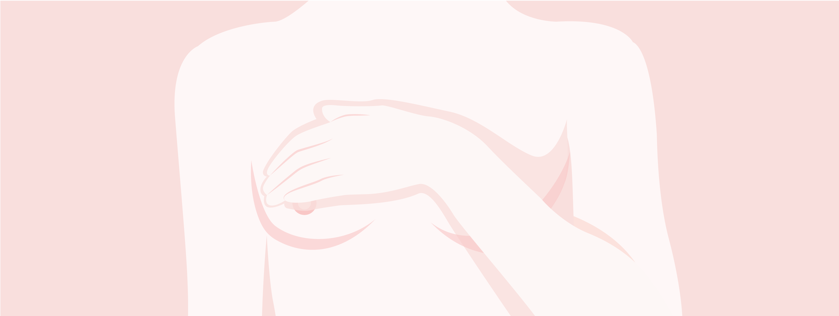 Brustkrebs. Weiblicher Oberkörper Frau hält eine Hand an die Brust.