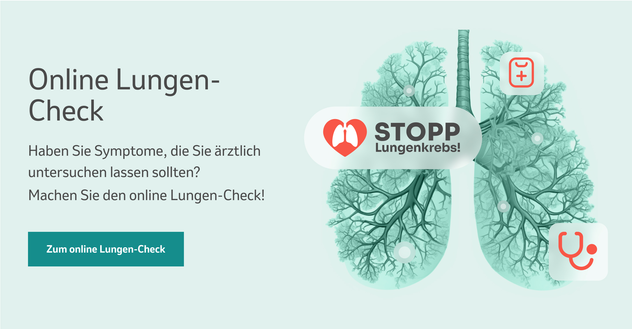 Banner: online Lungencheck